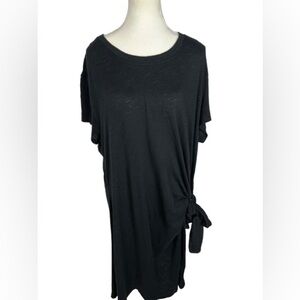 ⭐️ 3/$15 GAP Black Short Sleeve Shirt Dress with Side Knot Size XXL